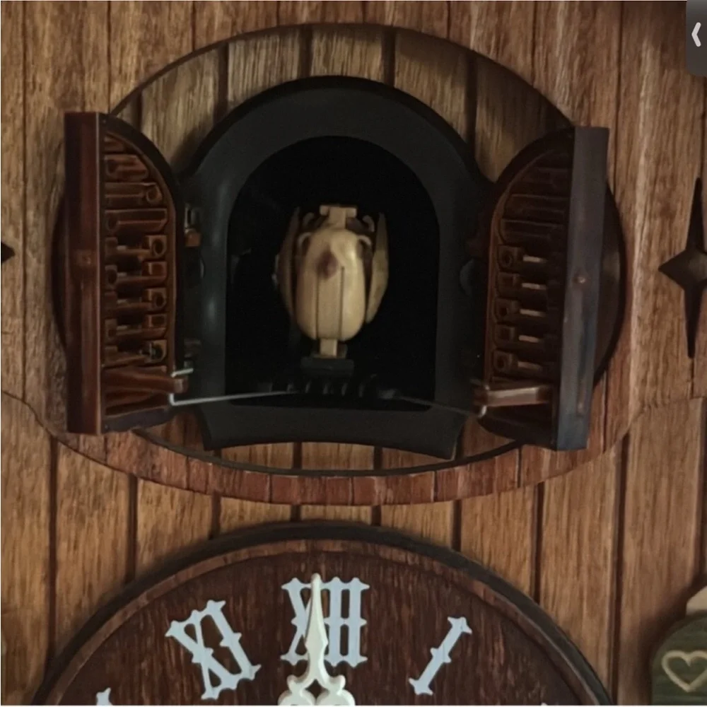 Authentic vintage Black Forest cuckoo clock traditional chalet style
